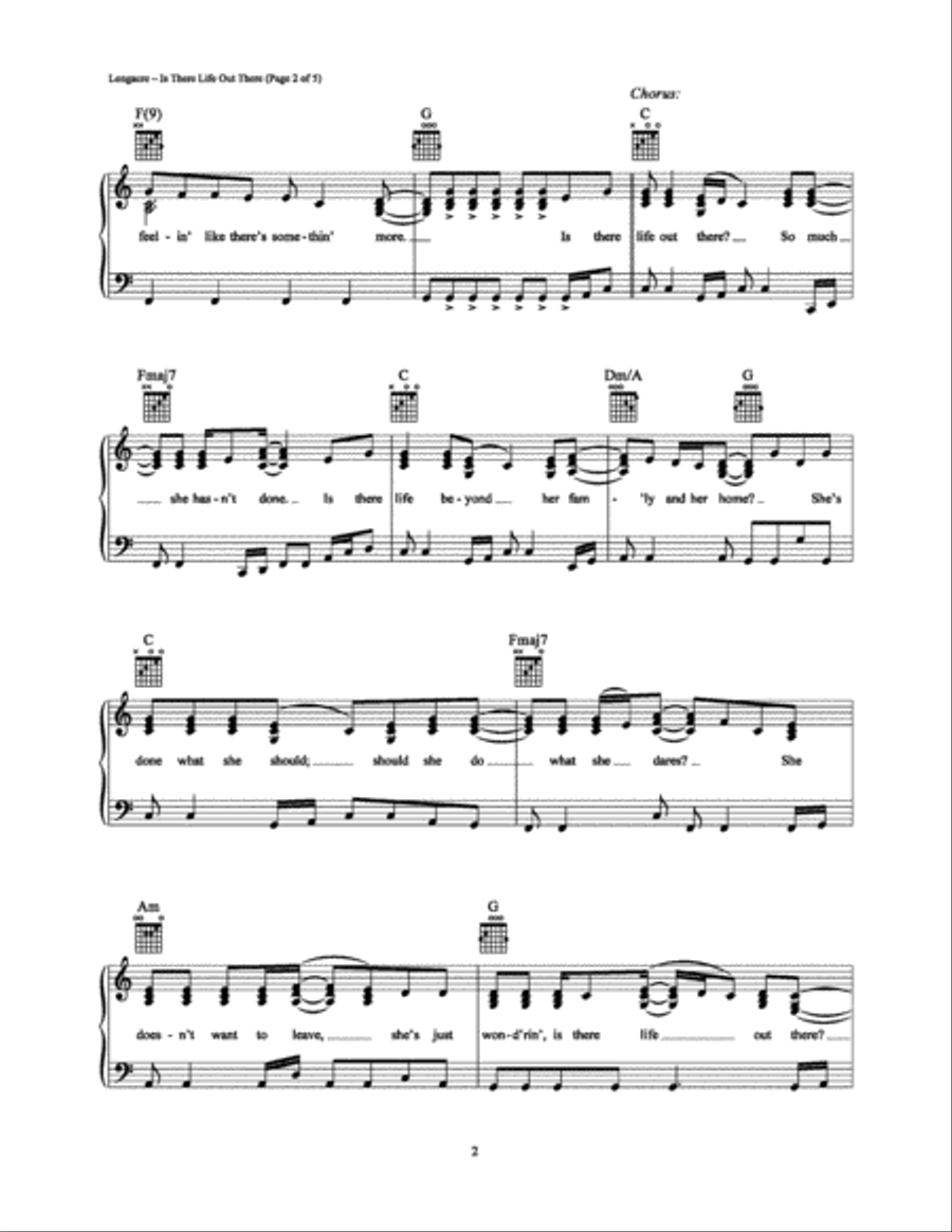 Is There Life Out There Piano, Vocal, Guitar scores gallery preview page 2