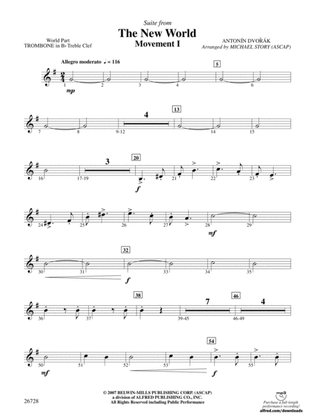Suite from The New World: (wp) 1st B-flat Trombone T.C.