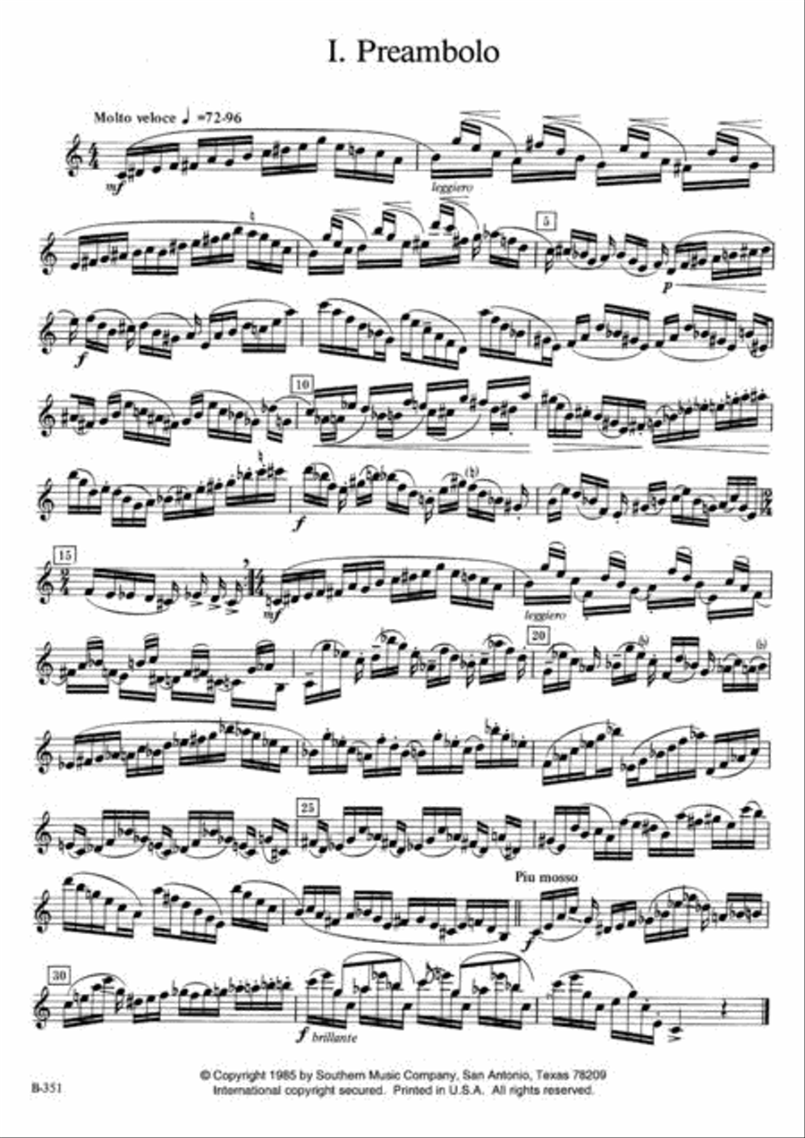 25 Caprices and an Atonal Sonata Saxophone scores gallery preview page 2
