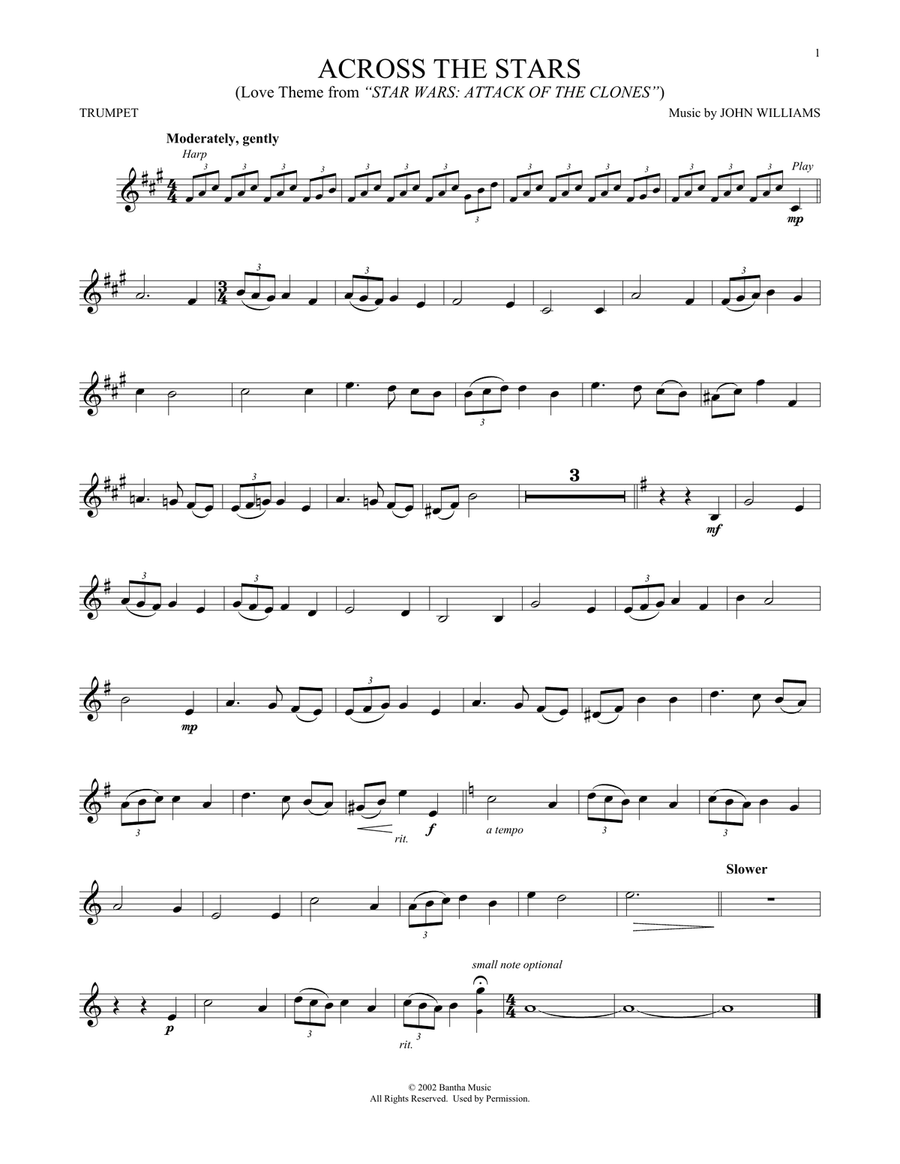 Across the stars trumpet hotsell