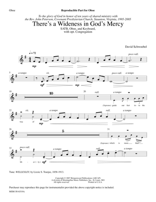 There's a Wideness in God's Mercy (Downloadable Oboe Part)