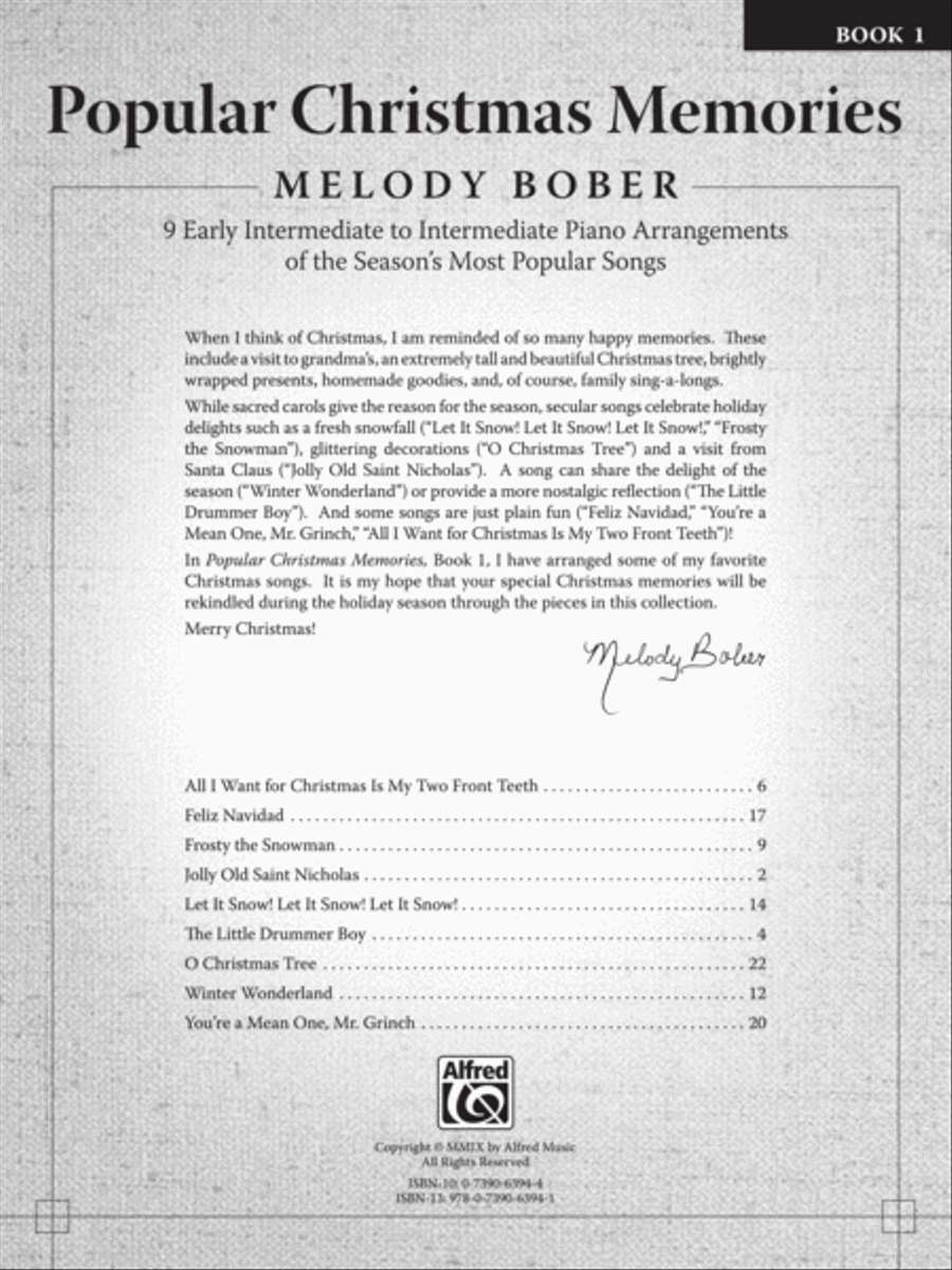 Popular Christmas Memories, Book 1 Piano Solo scores gallery preview page 2