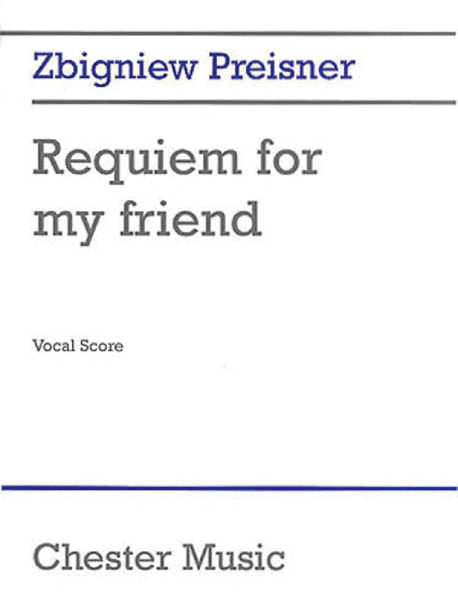 Requiem for My Friend 4-Part scores gallery preview page 1