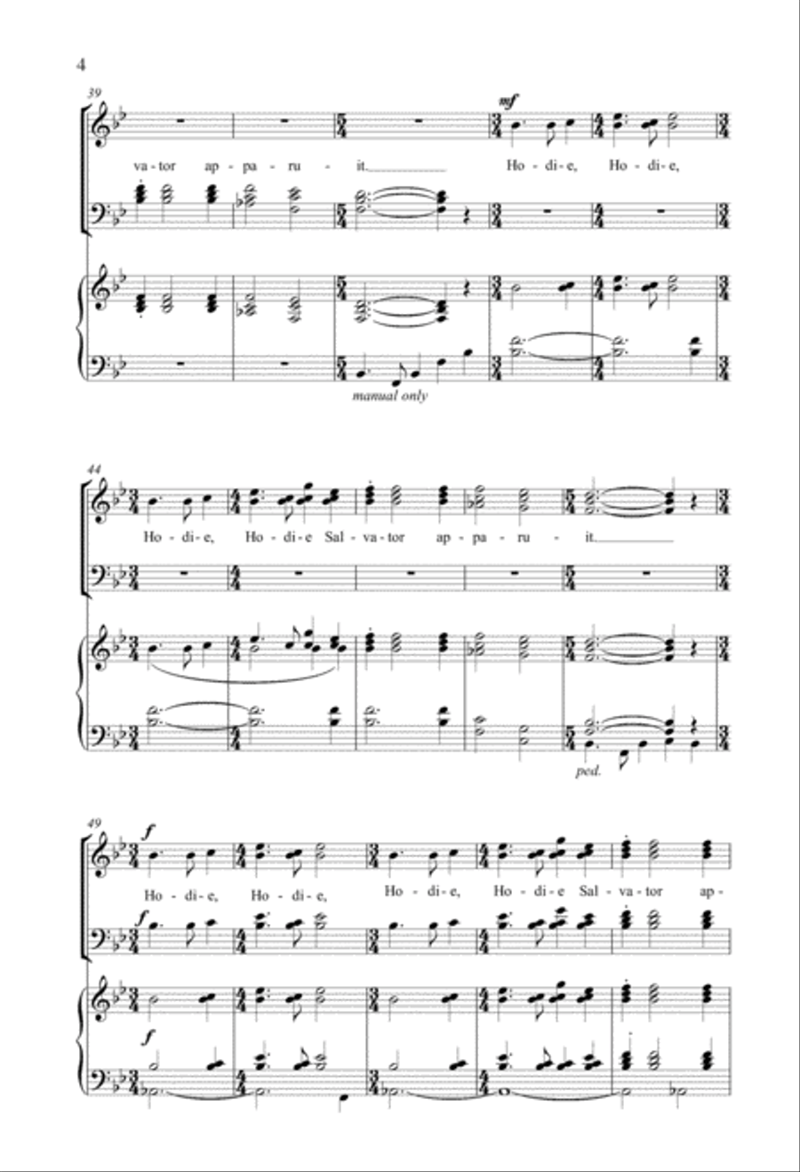 Hodie 4-Part scores gallery preview page 3