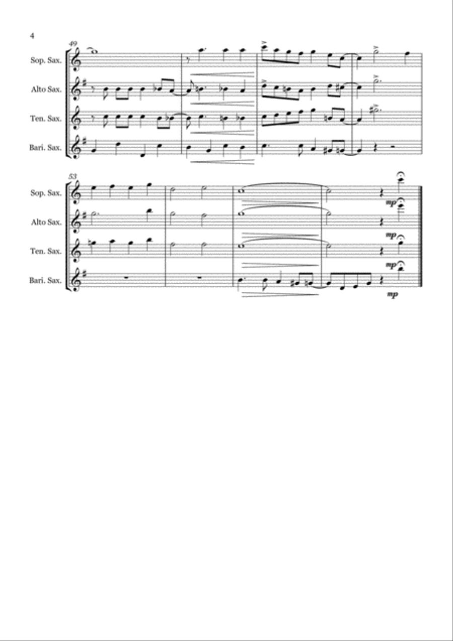They Can't Take That Away From Me from THE BARKLEYS OF BROADWAY from SHALL WE DANCE Saxophone Quartet scores gallery preview page 4