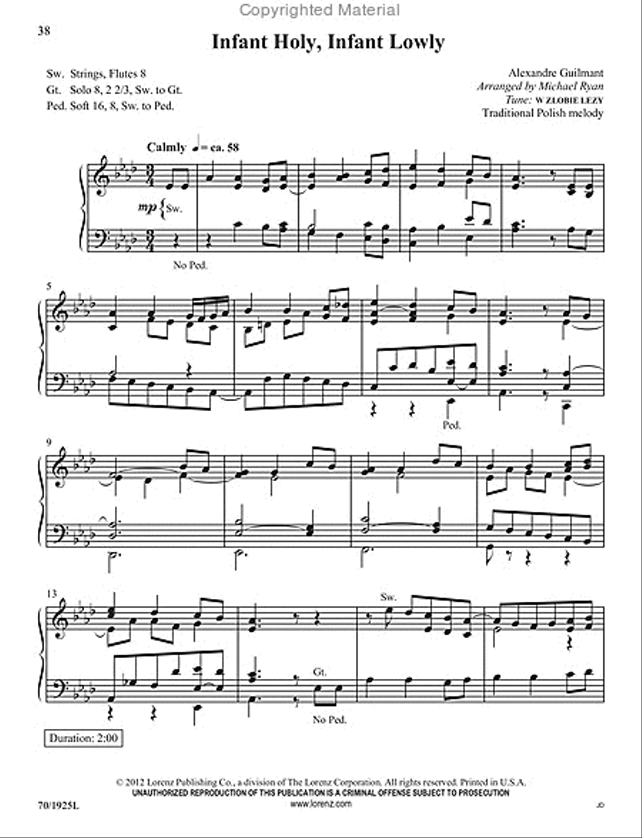 See Amid the Winter's Snow Organ Solo scores gallery preview page 20