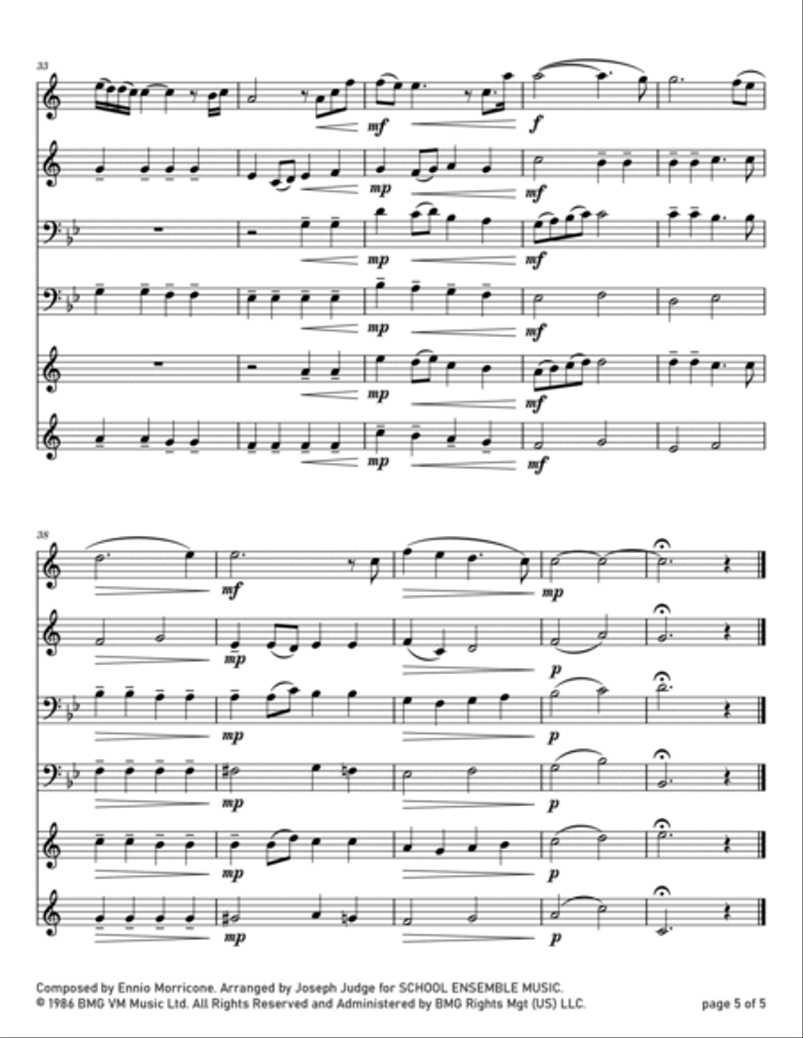 Gabriel's Oboe Brass Quartet scores gallery preview page 5