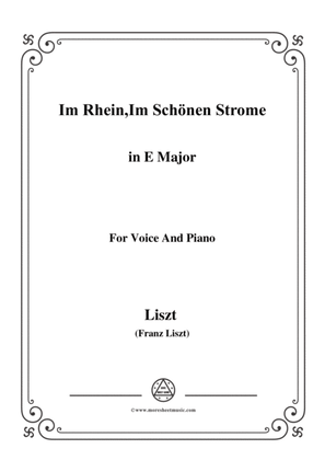 Liszt-Im Rhein,Im Schönen Strome in E Major,for Voice and Piano