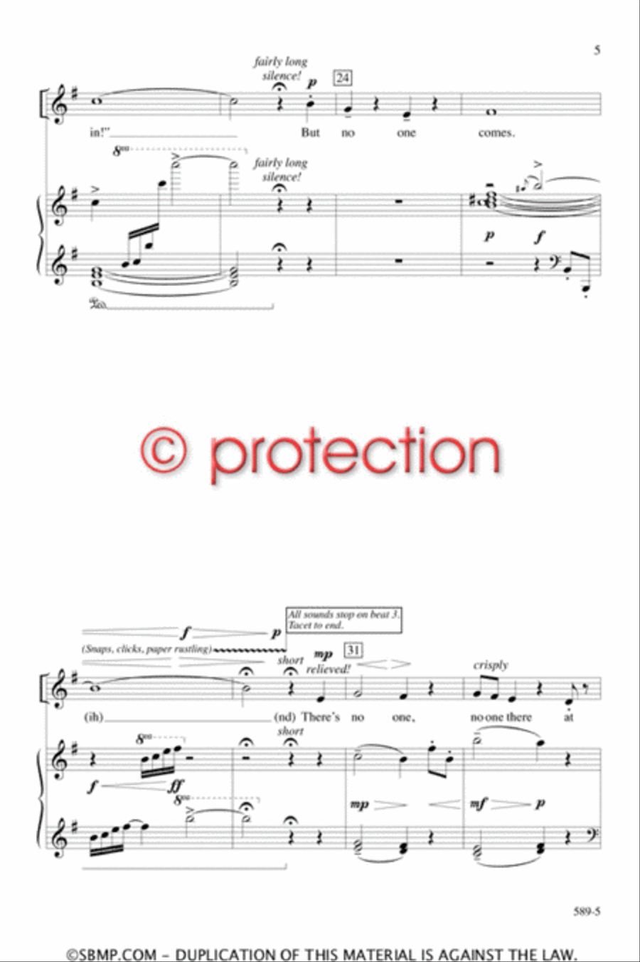 The Wind - Unison Octavo Unison Choir scores gallery preview page 5