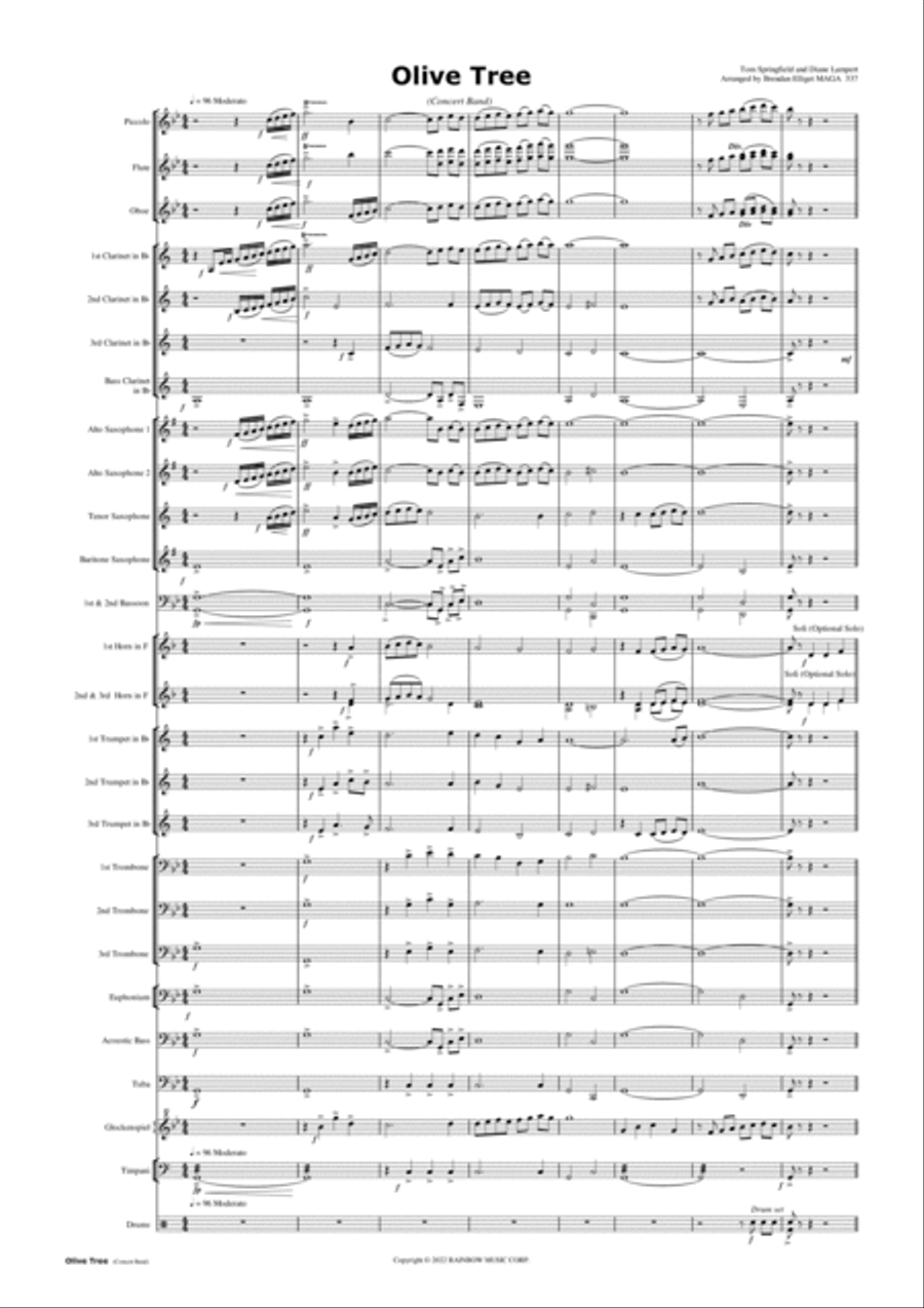 Olive Tree Concert Band scores gallery preview page 2