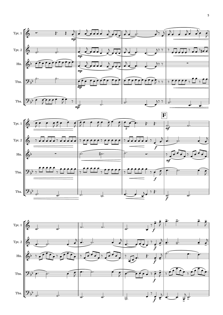 Hallelujah Hallelujah Brass Ensemble scores gallery preview page 5