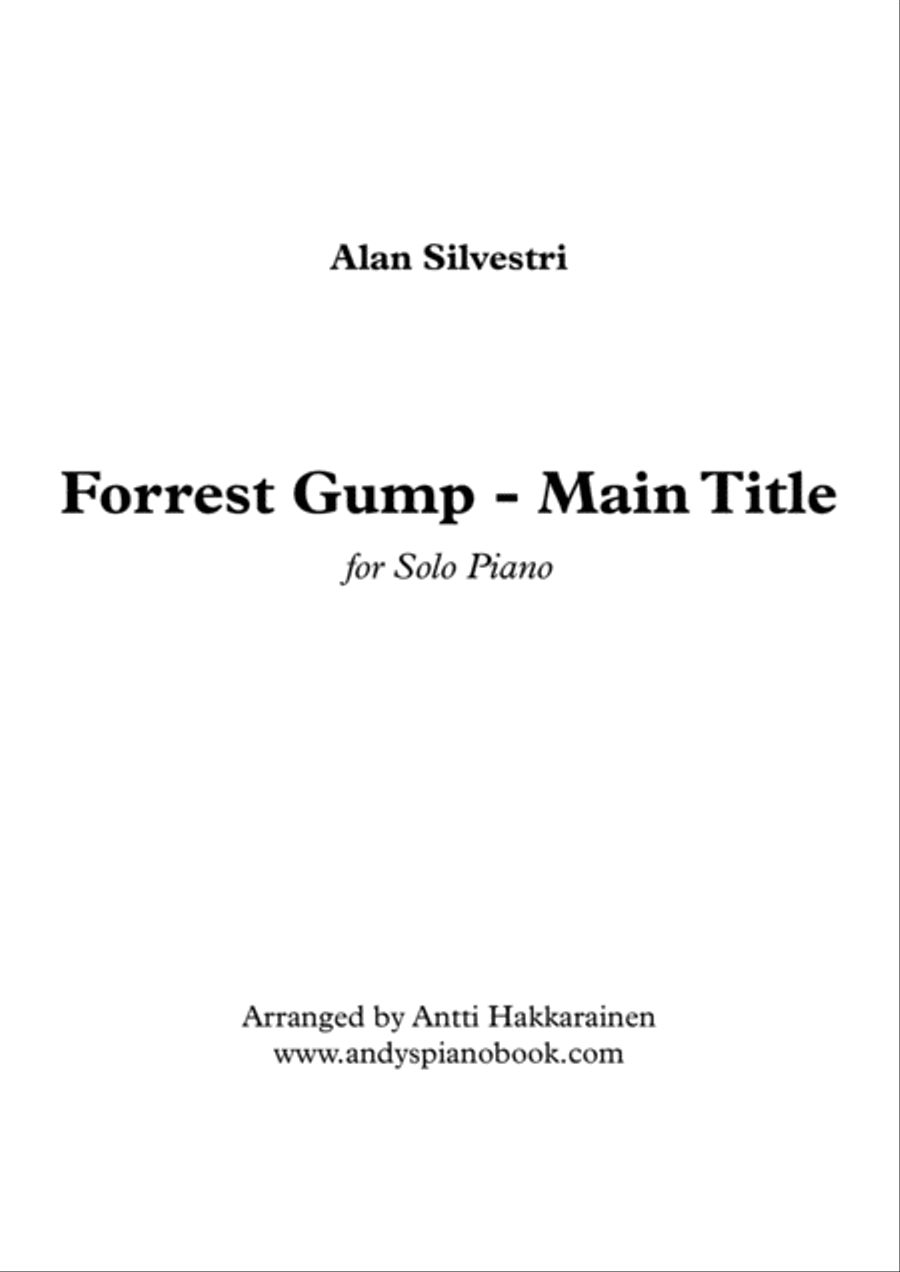 Forrest Gump - Main Title (Feather Theme) from the Paramount Motion Picture FORREST GUMP Easy Piano scores gallery preview page 1