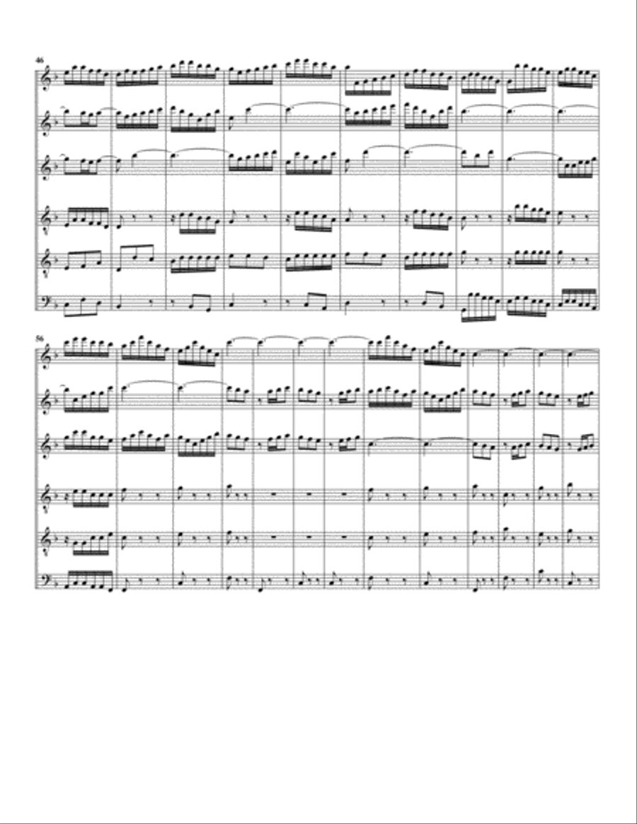 Brandenburg concerto no.4, BWV 1049 (arrangement for 6 recorders) Recorder scores gallery preview page 3