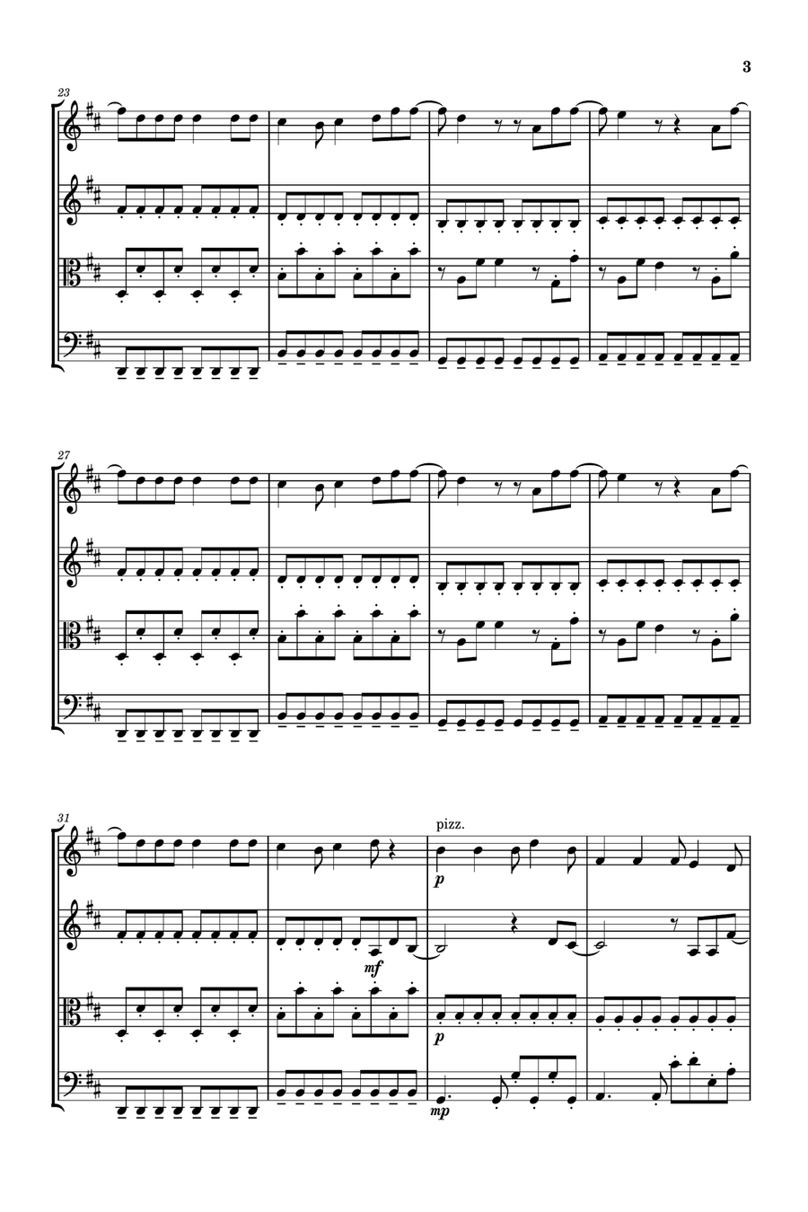 Good Luck, Babe! String Quartet scores gallery preview page 3