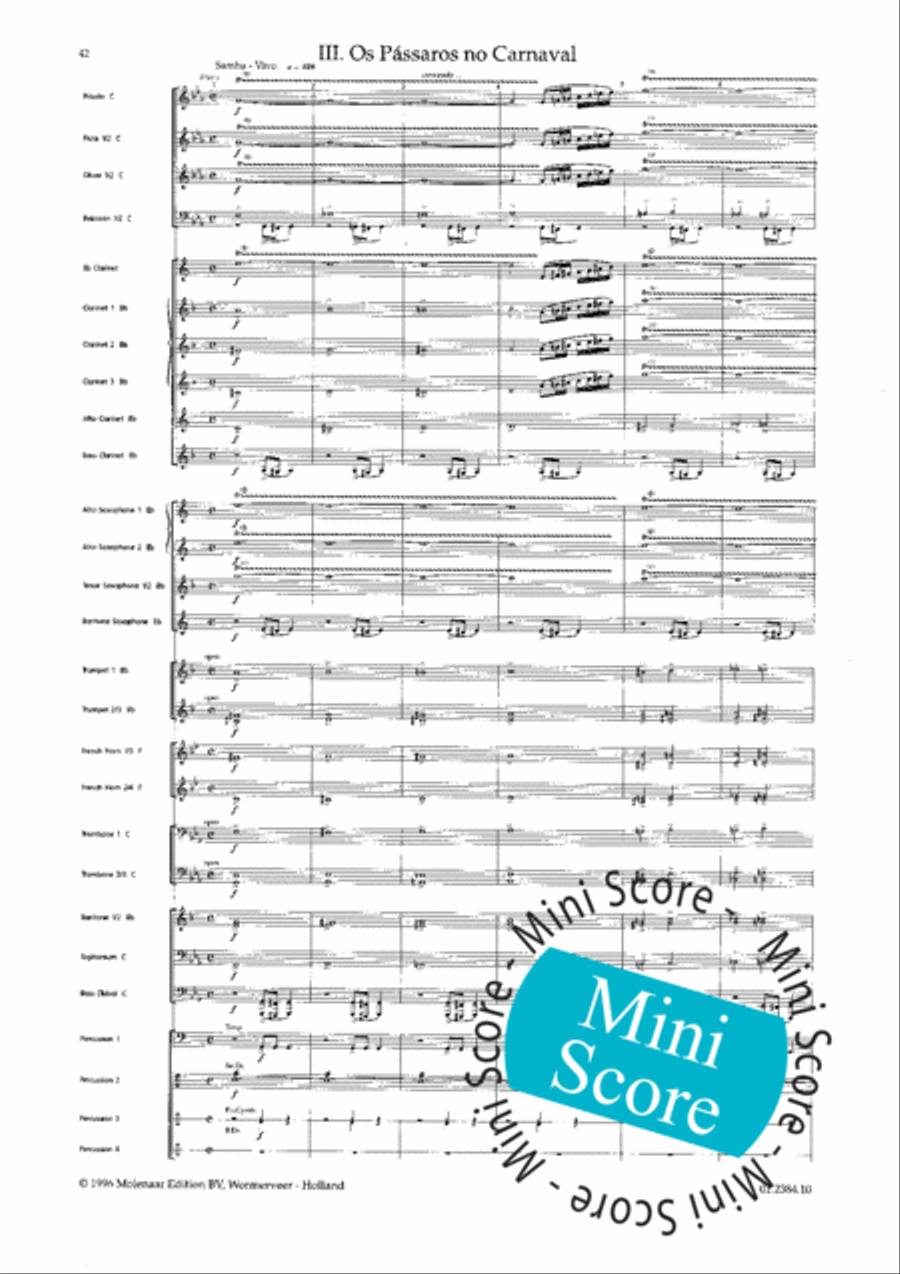Os Passaros Do Brasil Concert Band scores gallery preview page 50