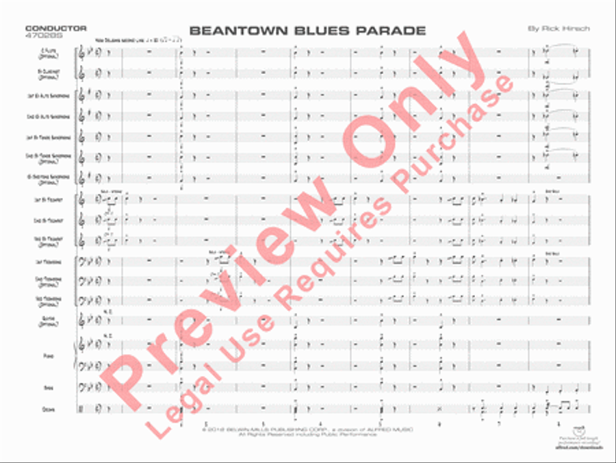 Beantown Blues Parade Jazz Ensemble scores gallery preview page 4