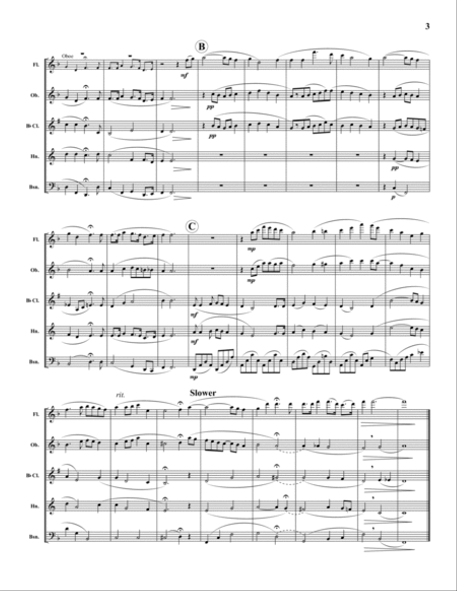 River Suite River Suite Woodwind Quintet scores gallery preview page 3