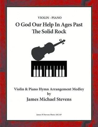 Book cover for O God Our Help In Ages Past - The Solid Rock - Violin & Piano