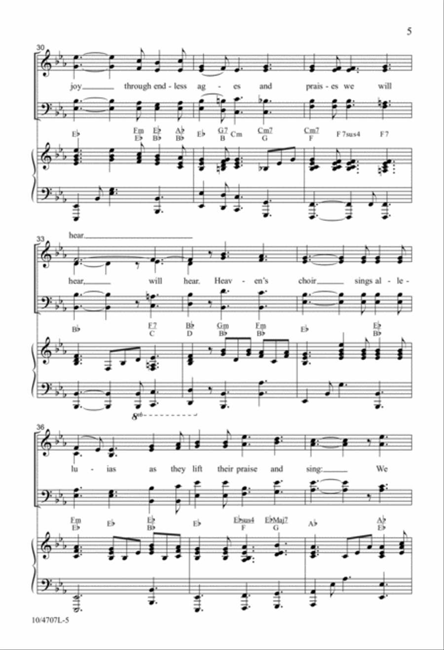 Let Not Your Heart Be Troubled 4-Part scores gallery preview page 5
