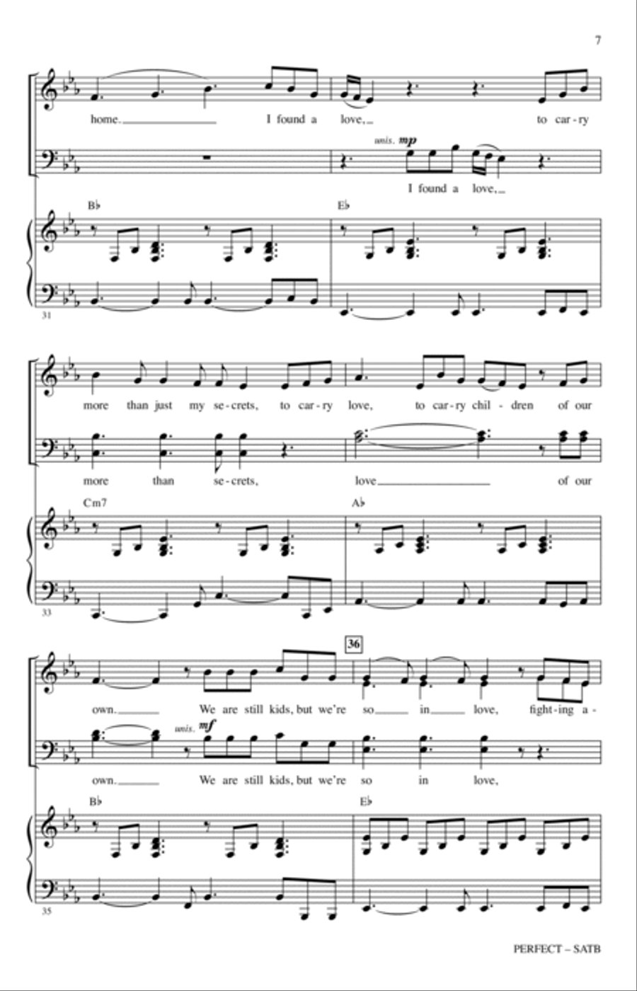 Perfect (arr. Audrey Snyder) 4-Part scores gallery preview page 6