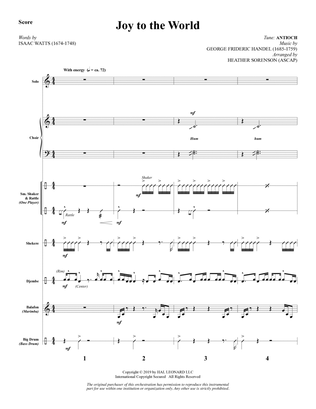 Book cover for Joy to the World (arr. Heather Sorenson) - Full Score