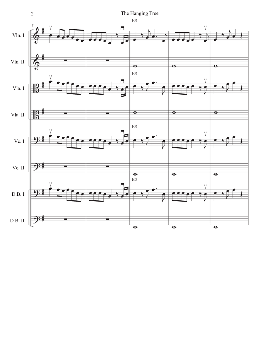 The Hanging Tree String Orchestra scores gallery preview page 2