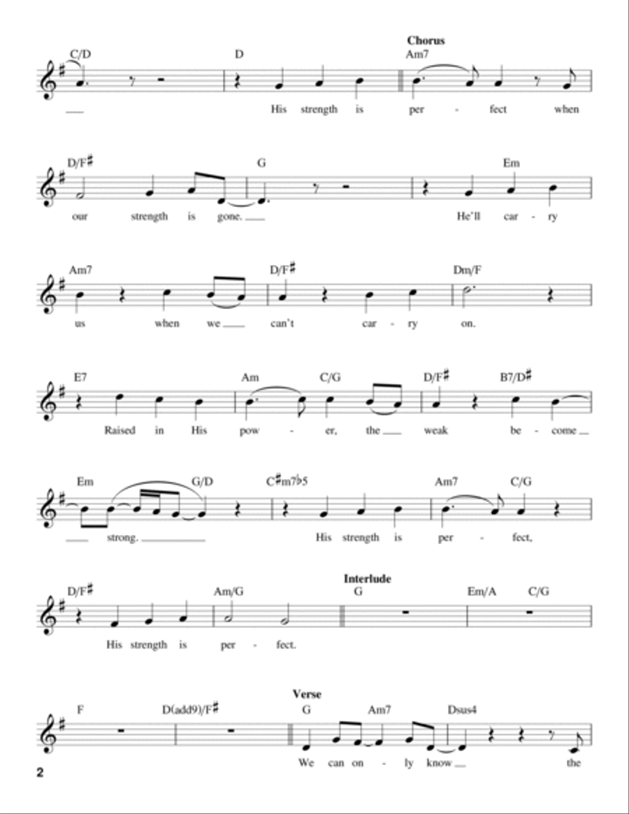 His Strength Is Perfect by Steven Curtis Chapman Voice Digital