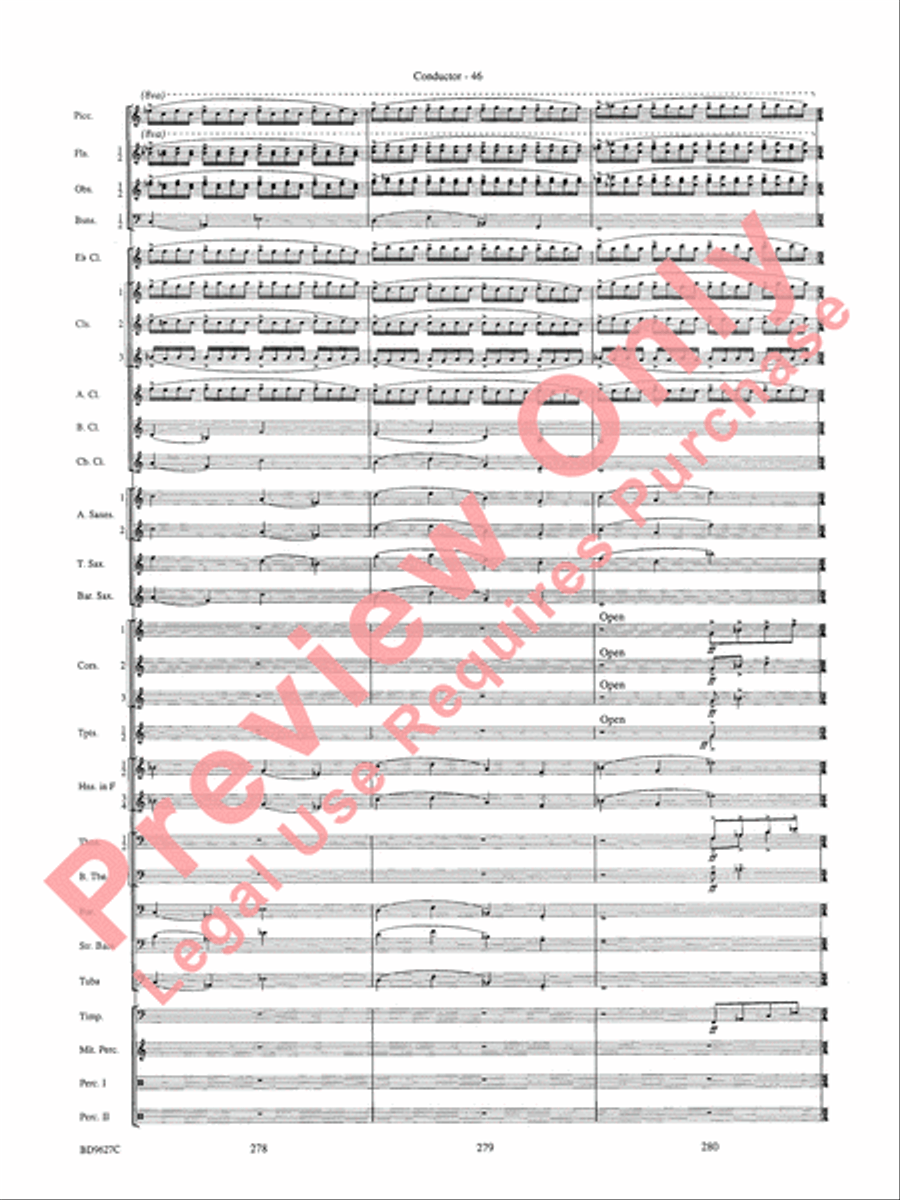 Variations on a Theme of Robert Schumann Concert Band scores gallery preview page 49