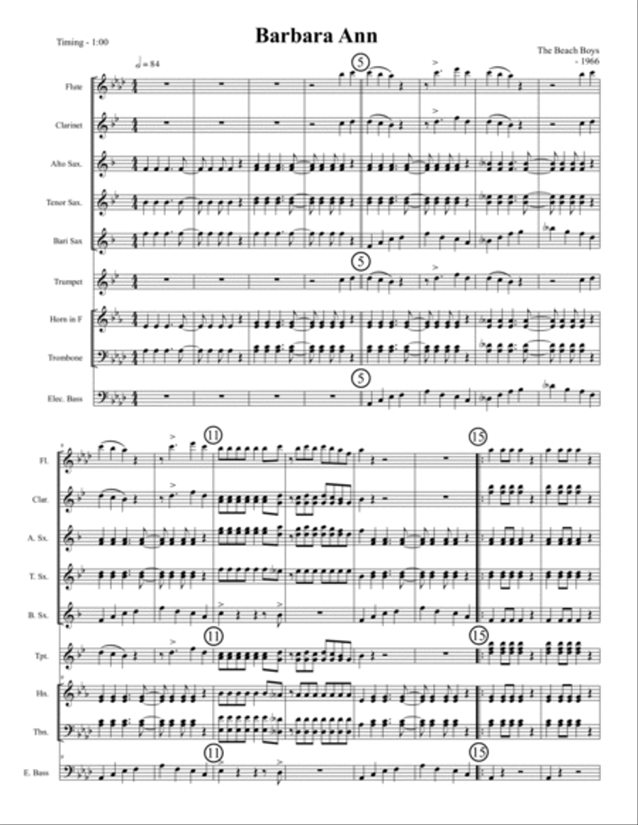 Barbara Ann Jazz Ensemble scores gallery preview page 3
