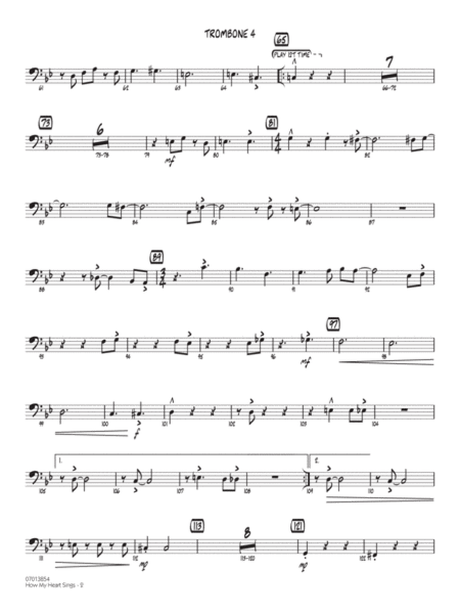 How My Heart Sings (arr. Mike Tomaro) - Trombone 4