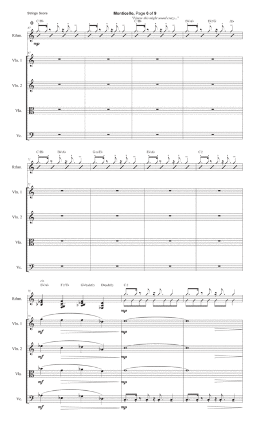 Monticello Monticello Small Ensemble scores gallery preview page 6