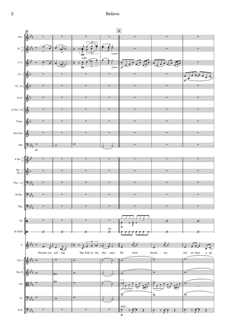 Believe Full Orchestra scores gallery preview page 2