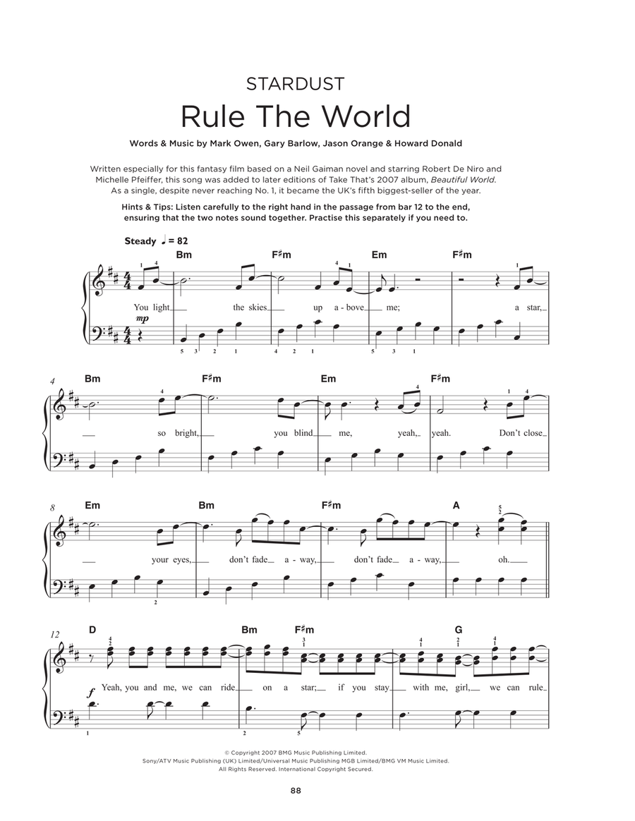 Rule The World Easy Piano scores gallery preview page 1