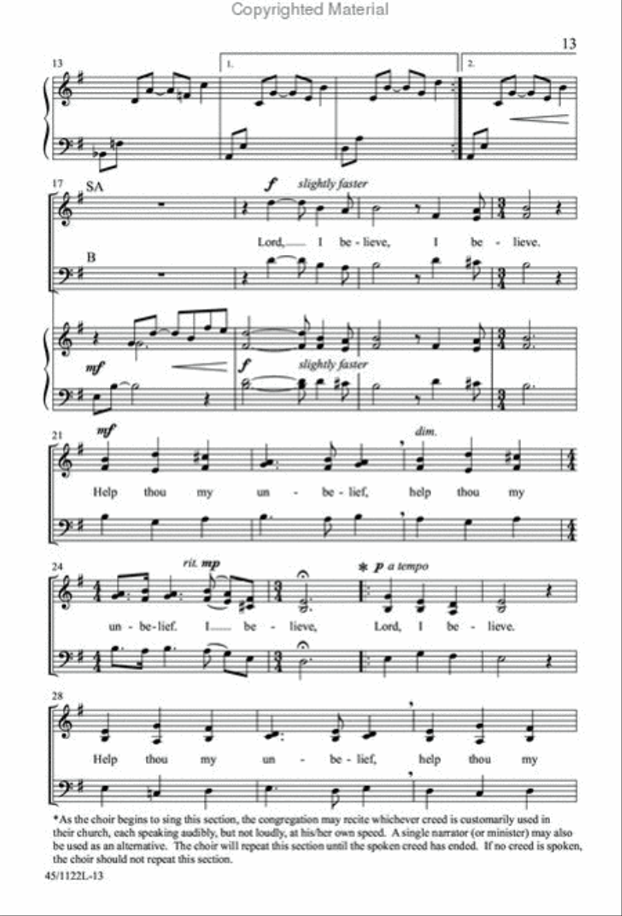 One-Rehearsal Anthems, Vol. 2 3-Part scores gallery preview page 13