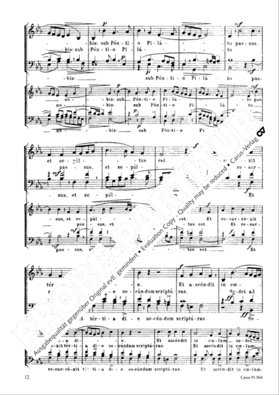 Missa Laudate Dominum de coelis 4-Part scores gallery preview page 13