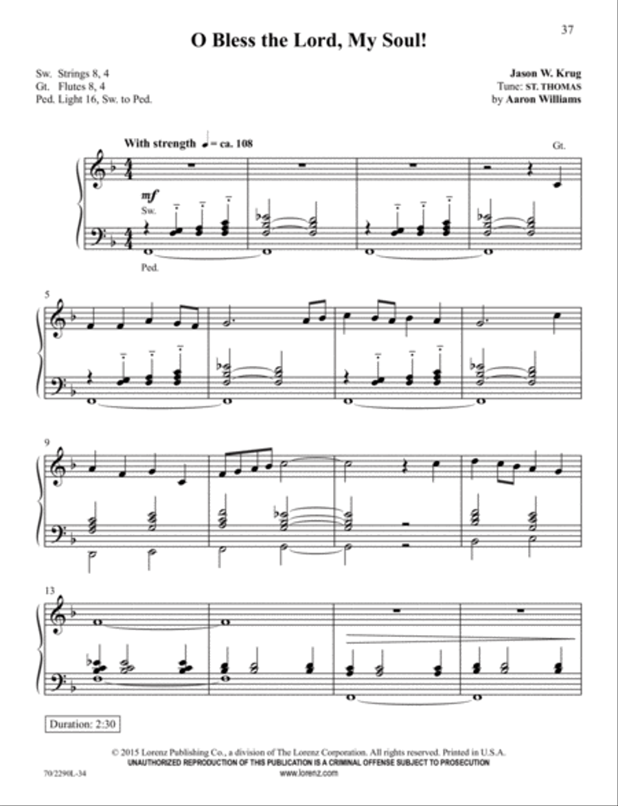 Easy Hymns for Organ Organ Solo scores gallery preview page 14