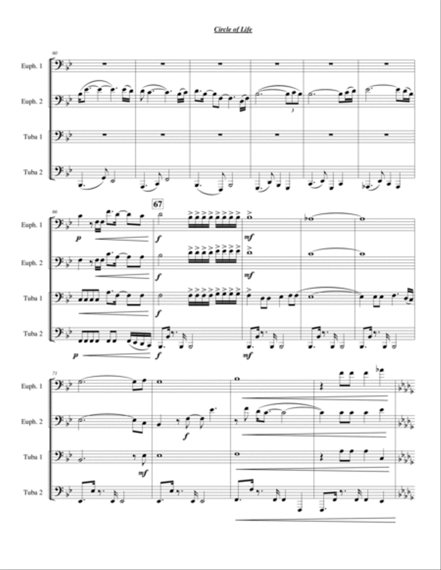 Circle Of Life Chamber Music scores gallery preview page 5