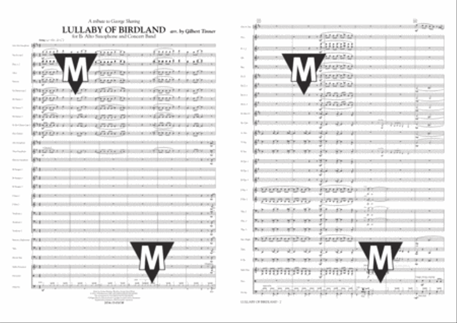 Lullaby of Birdland Lullaby of Birdland Concert Band scores gallery preview page 2