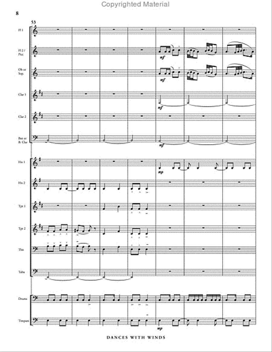 Dances with Winds Dances with Winds Concert Band scores gallery preview page 9
