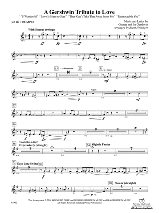 A Gershwin Tribute to Love: 3rd B-flat Trumpet