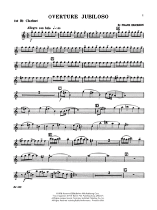 Overture Jubiloso: 1st B-flat Clarinet