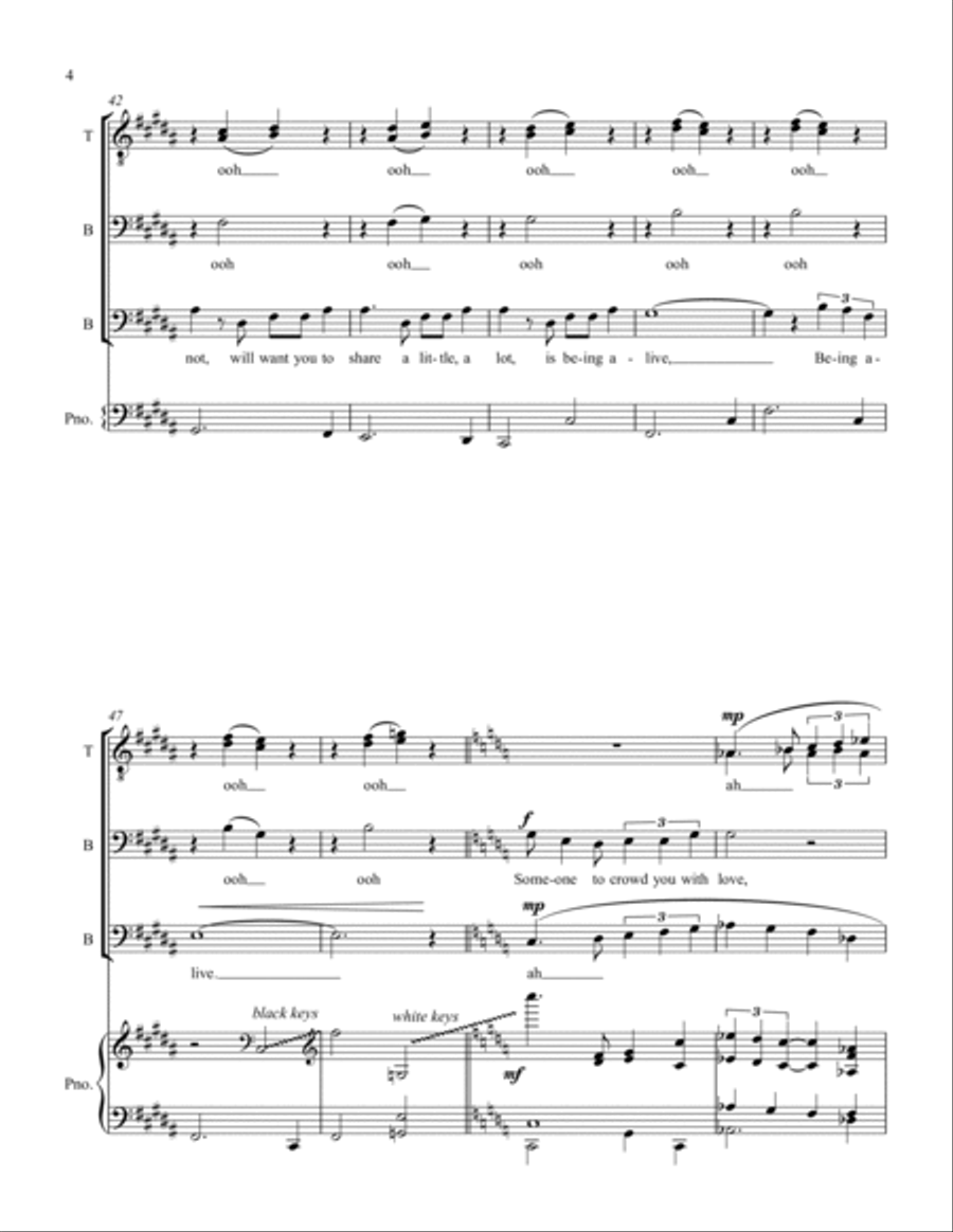 Being Alive Being Alive TTBB scores gallery preview page 5