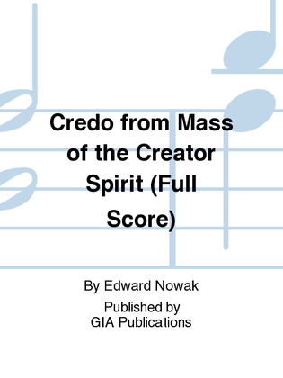 Book cover for Credo from "Mass of the Creator Spirit" - Full Score