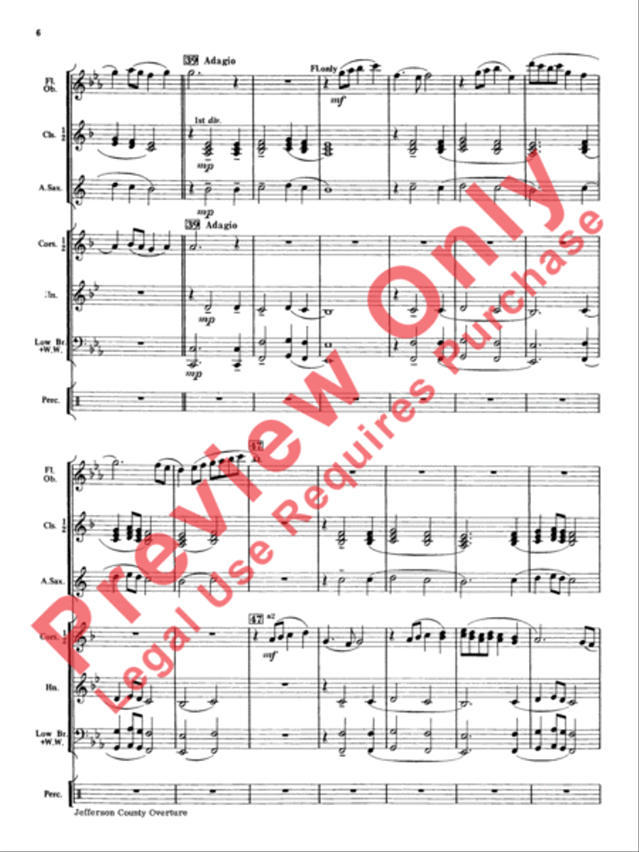 Jefferson County Overture Concert Band scores gallery preview page 7