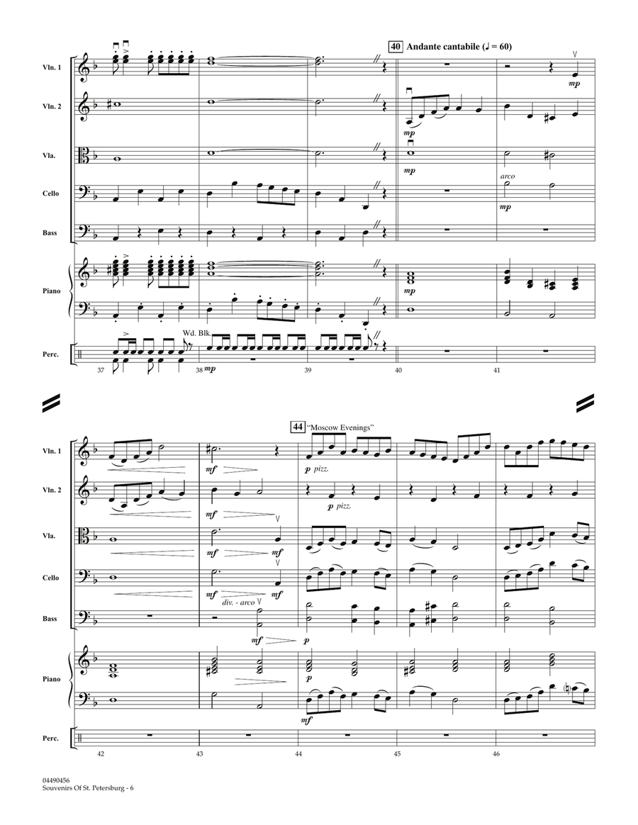 Souvenirs Of St. Petersburg - Conductor Score (Full Score) Orchestra scores gallery preview page 6