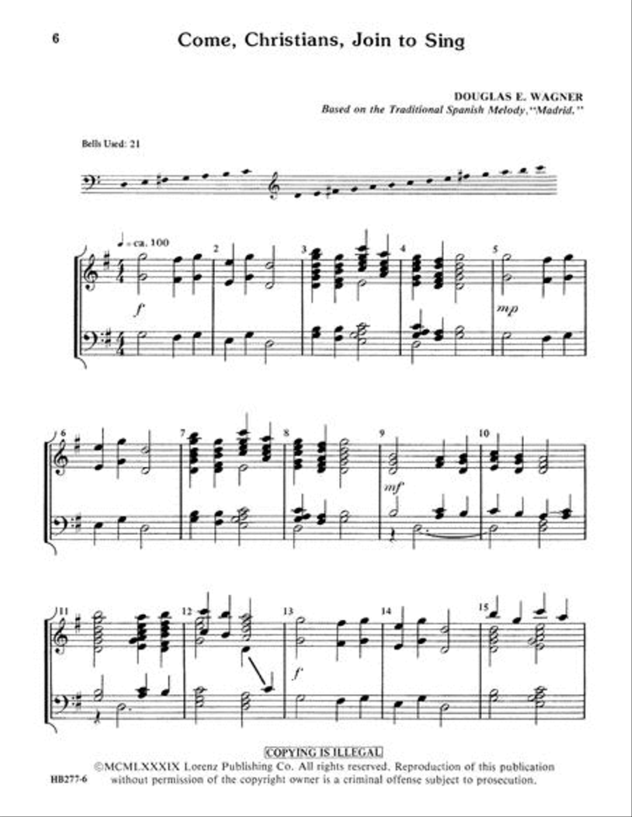 Handbell Hymns Handbell Hymns 3-Octaves scores gallery preview page 6