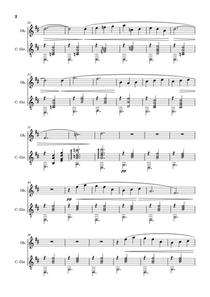 Erik Satie - Three Gymnopédie. Arrangement for Oboe and Classical Guitar image number null