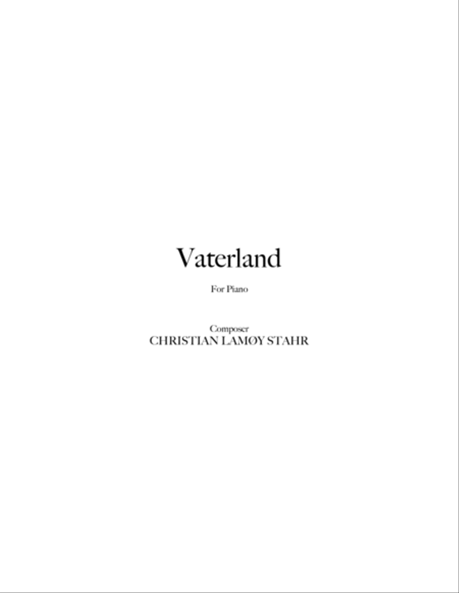 Vaterland Easy Piano scores gallery preview page 1