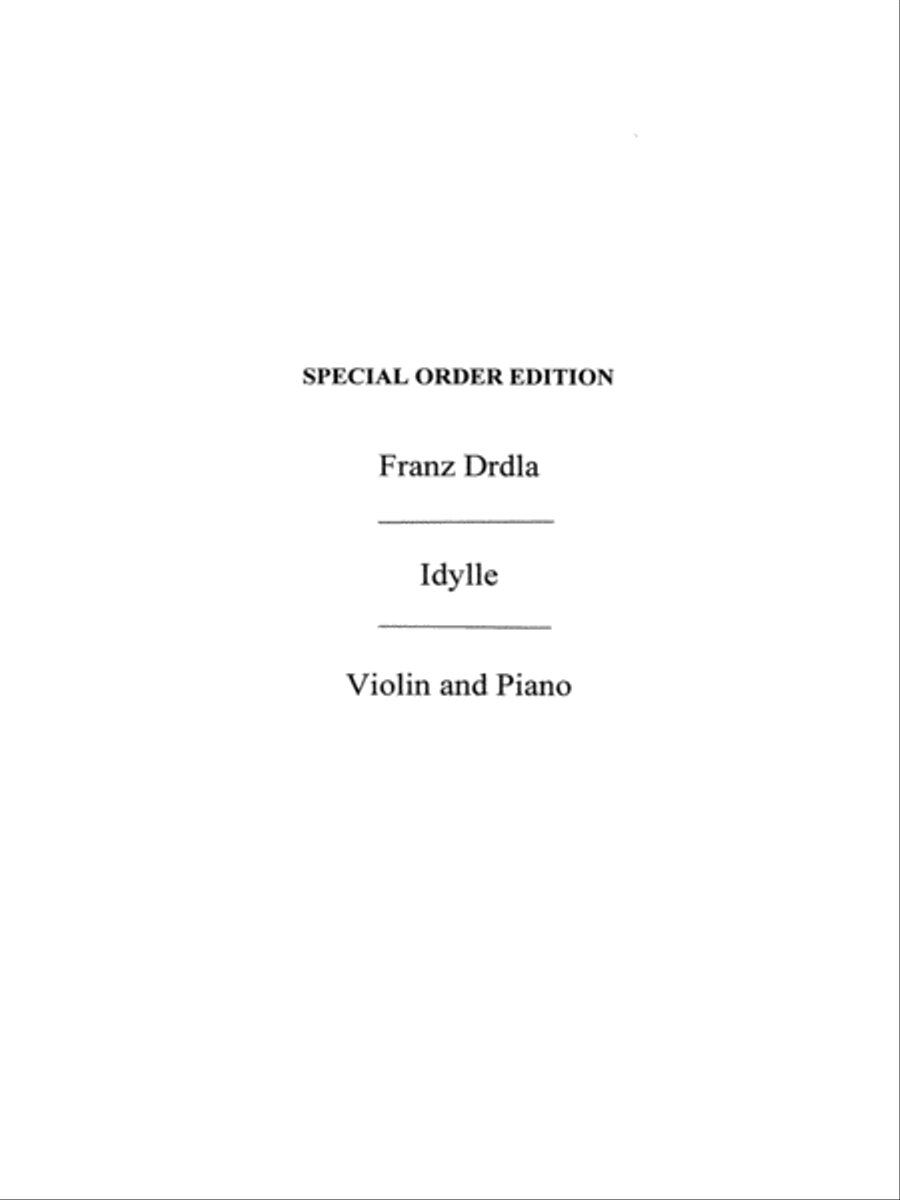 Idyll For Violin And Piano Op.37 No.1 Violin Solo scores gallery preview page 1