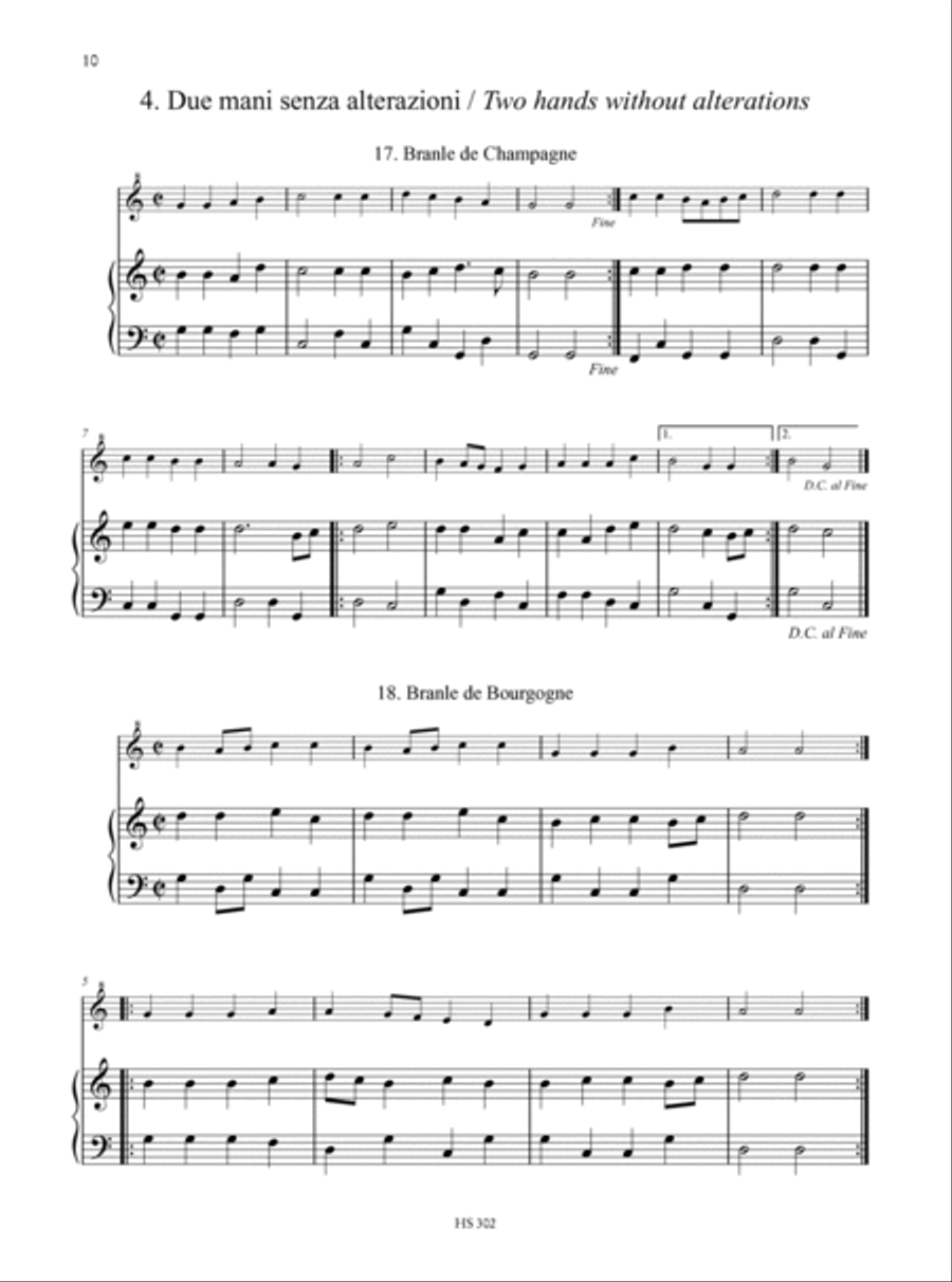 Danseries. Progressive Anthology of Dances from the French Renaissance for Descant Recorder, optional Treble or Tenor Recorder and Keyboard Instrument - Vol. 1: Easy to Intermediate Level Soprano Recorder scores gallery preview page 5